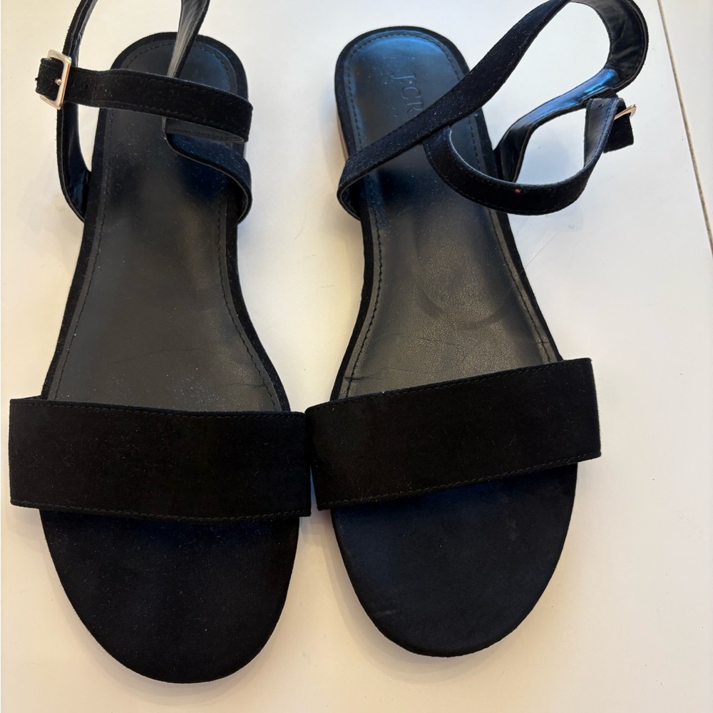 J. Crew Black Suede Sandals